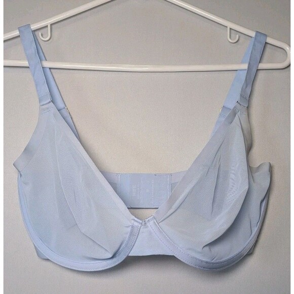 Cuup Other - CUUP The Plunge Unlined Mesh Bra 32H Light Blue Size Underwire Womens